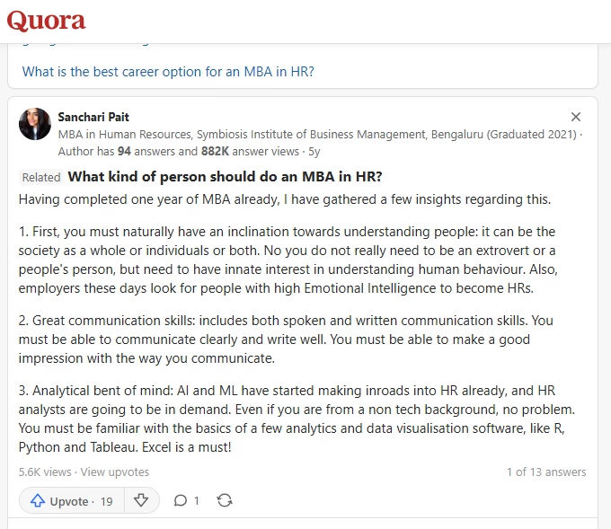 who should pursue mba in hr